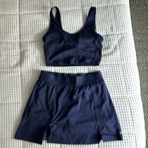 Gap tennis style matching set, navy blue, skort and corset style tank top, small
